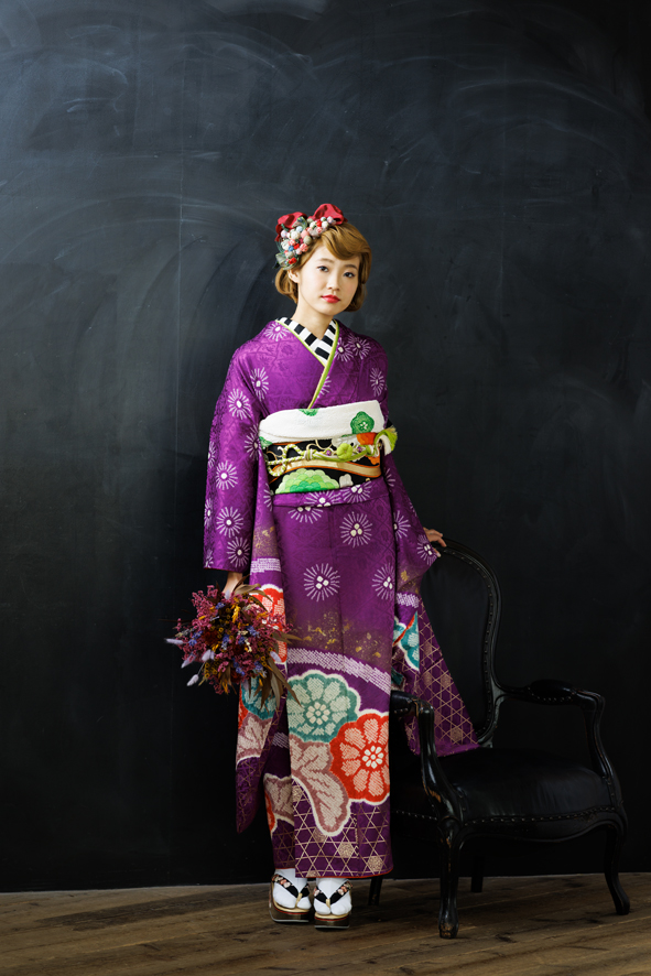 貸スタジオにで撮影