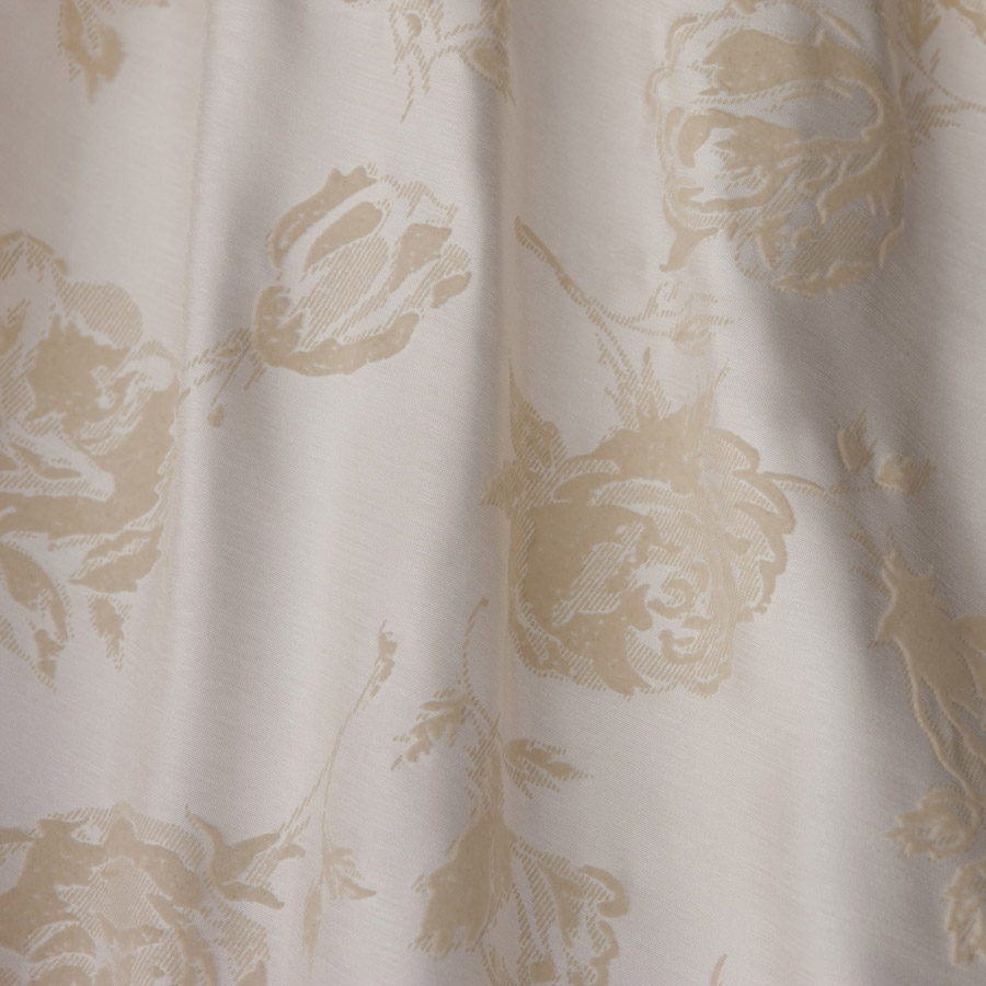 シャンパンカラーのバラ柄