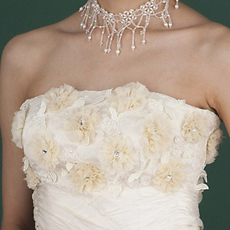 花飾りのビスチェ